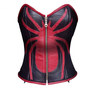 Black Leather Corset, Red Spider Cardigans for Women