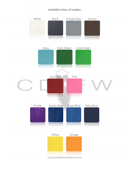 CDFW Leather Color Chart of casualdressesforwomen.net