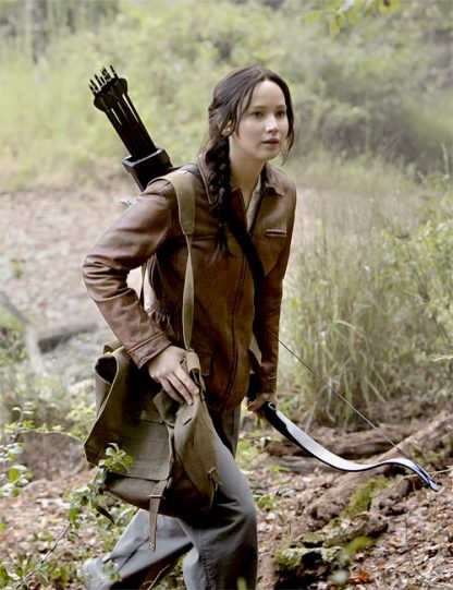 Original Leather Jacket of Jennifer Lawrence The Hunger Games