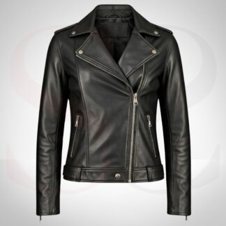 Biker-inspired Women Leather Jacket Winter