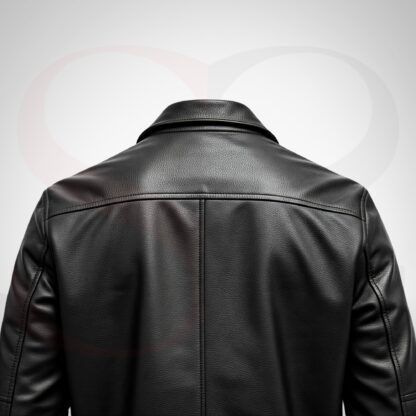 Matte Black Finish winter leather jacket women's