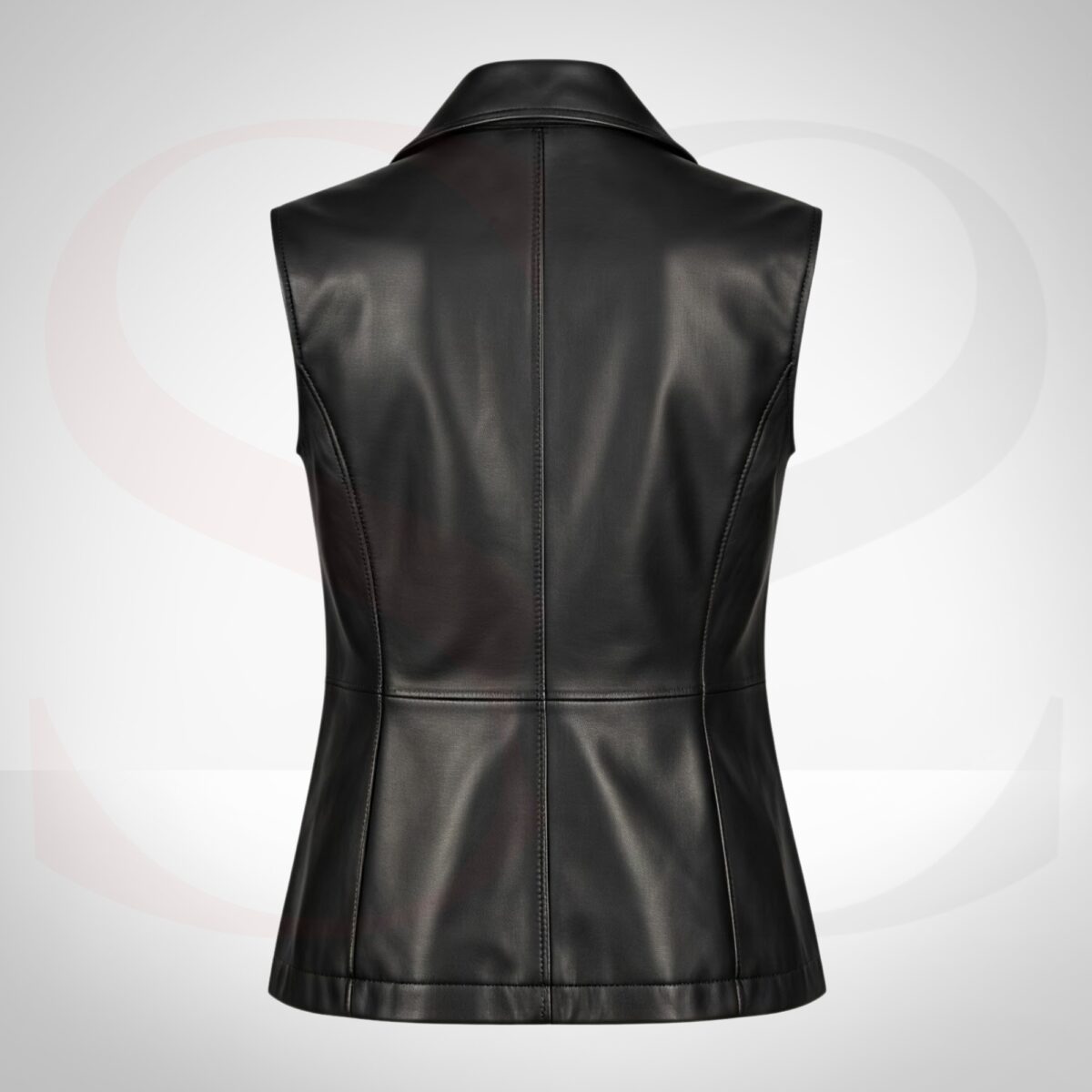 High-Fashion Design Black Leather Vest
