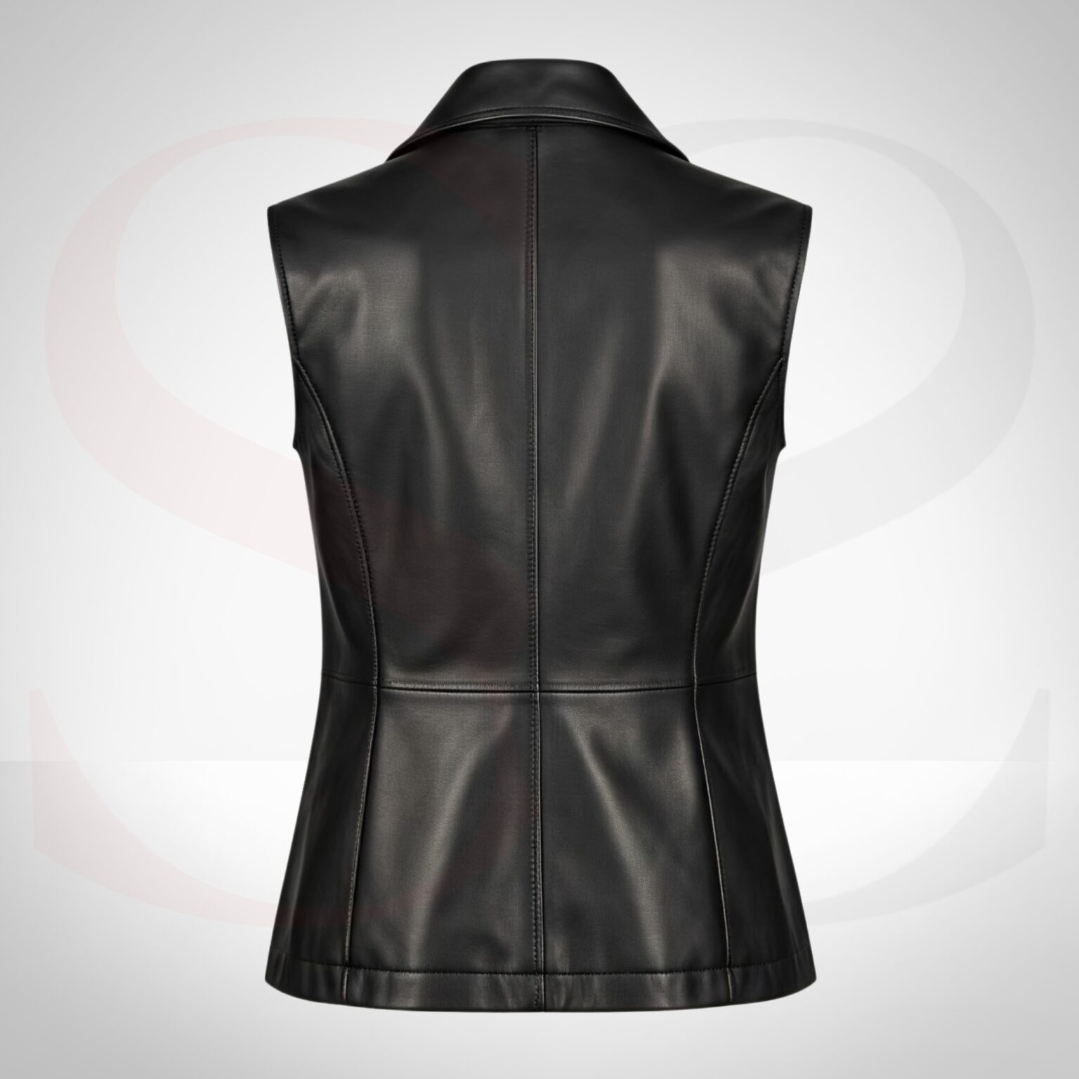 High-Fashion Design Black Leather Vest