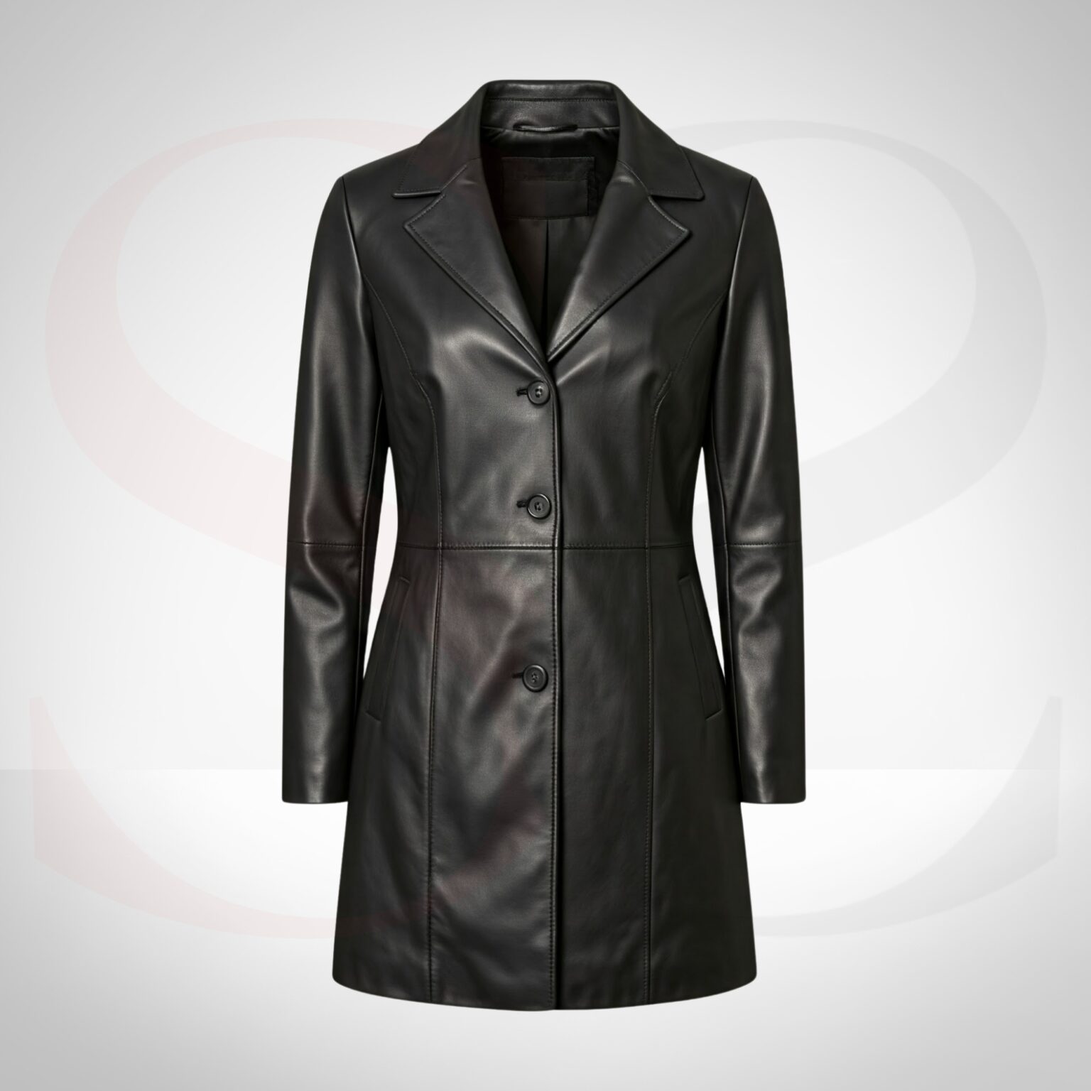 Everyday Wear Ladies Leather Long Coat