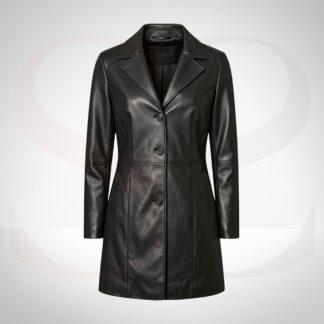 Everyday Wear Ladies Leather Long Coat