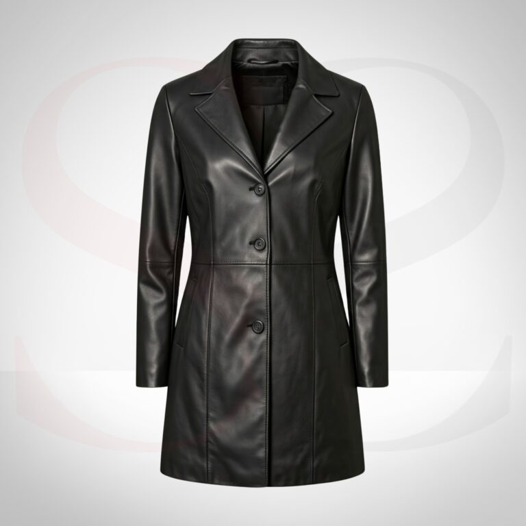 Everyday Wear Ladies Leather Long Coat