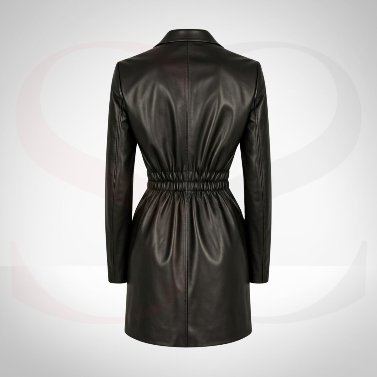 Timeless Elegance Ladies Leather Long Coat