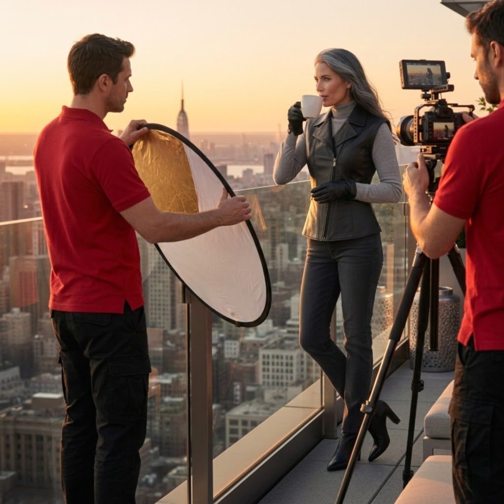 Chasing the perfect New York golden hour light.