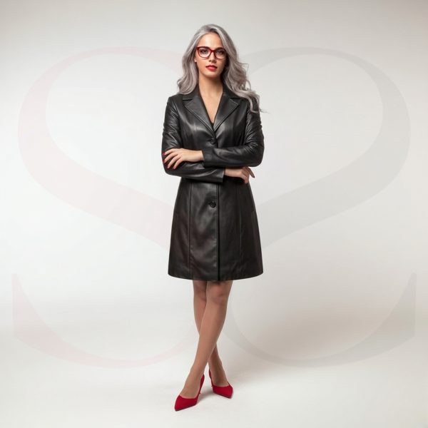 Everyday Wear Ladies Leather Long Coat