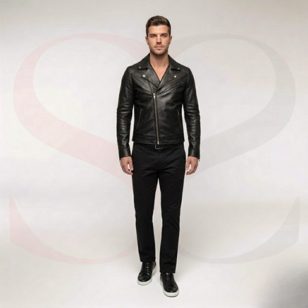 Matte Finish Black Leather Jacket Outfit