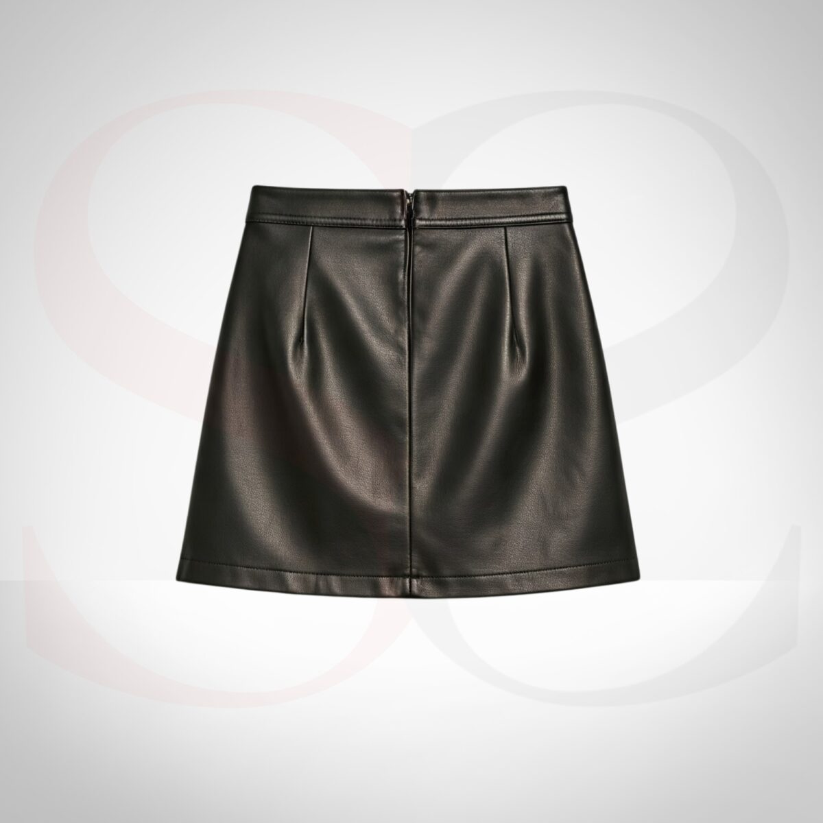 High-End Fashion Ladies Leather Mini Skirt