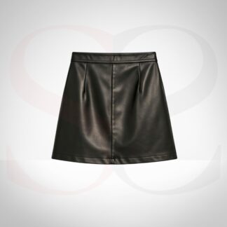 High-End Fashion Ladies Leather Mini Skirt