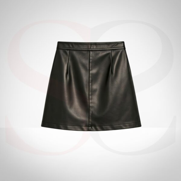 High-End Fashion Ladies Leather Mini Skirt