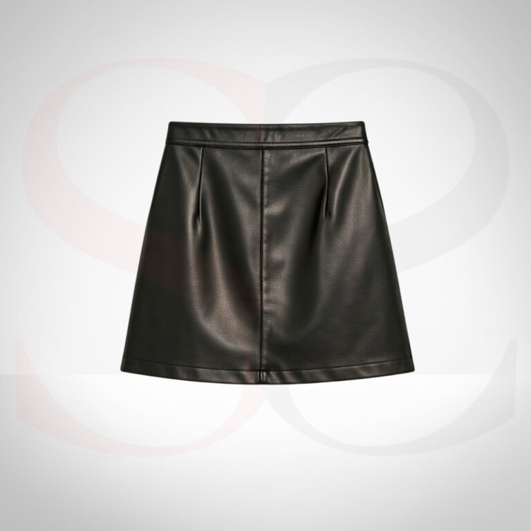High-End Fashion Ladies Leather Mini Skirt