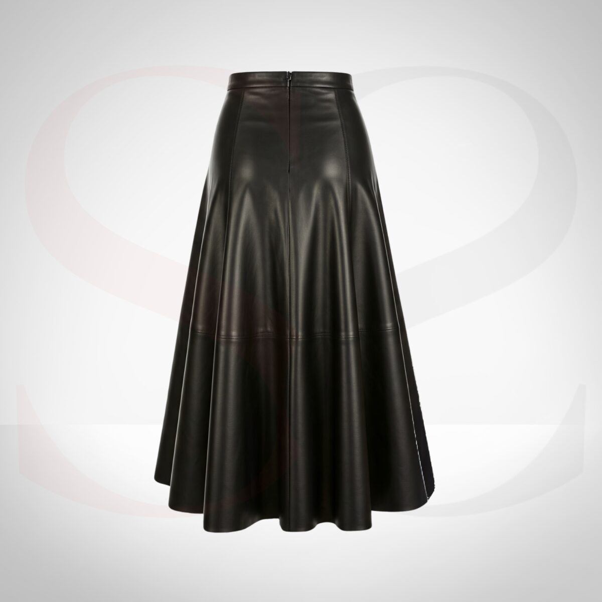 Leather A Line Skirt