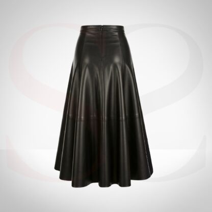 Leather A Line Skirt