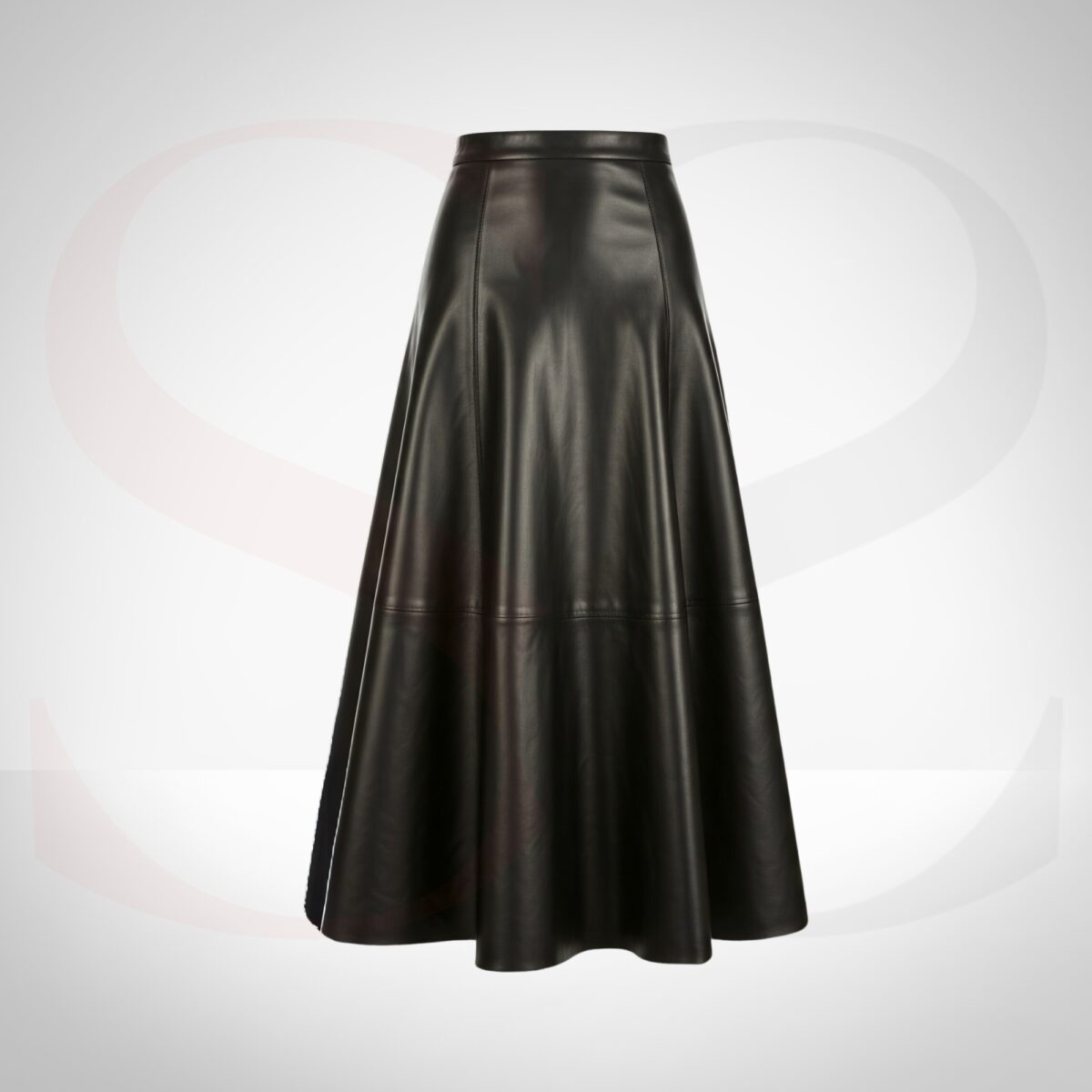 Leather A Line Skirt