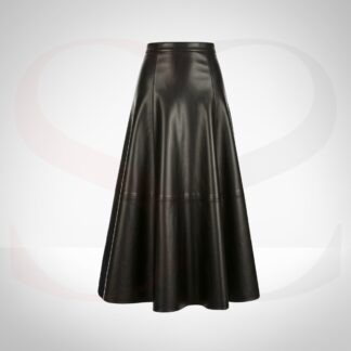Leather A Line Skirt
