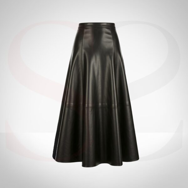 Leather A Line Skirt
