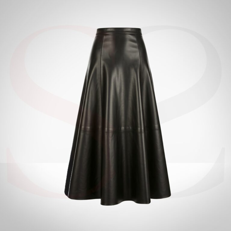 Leather A Line Skirt