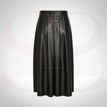 Leather Flare Skirt