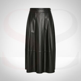 Leather Flare Skirt