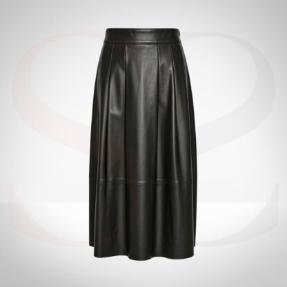 Leather Flare Skirt
