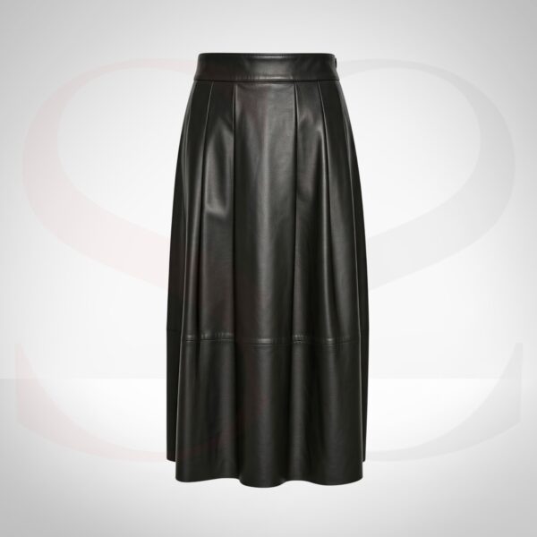 Leather Flare Skirt