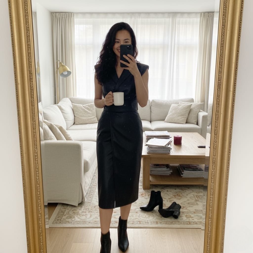 Turn Heads with This Stunning Leather Dress!