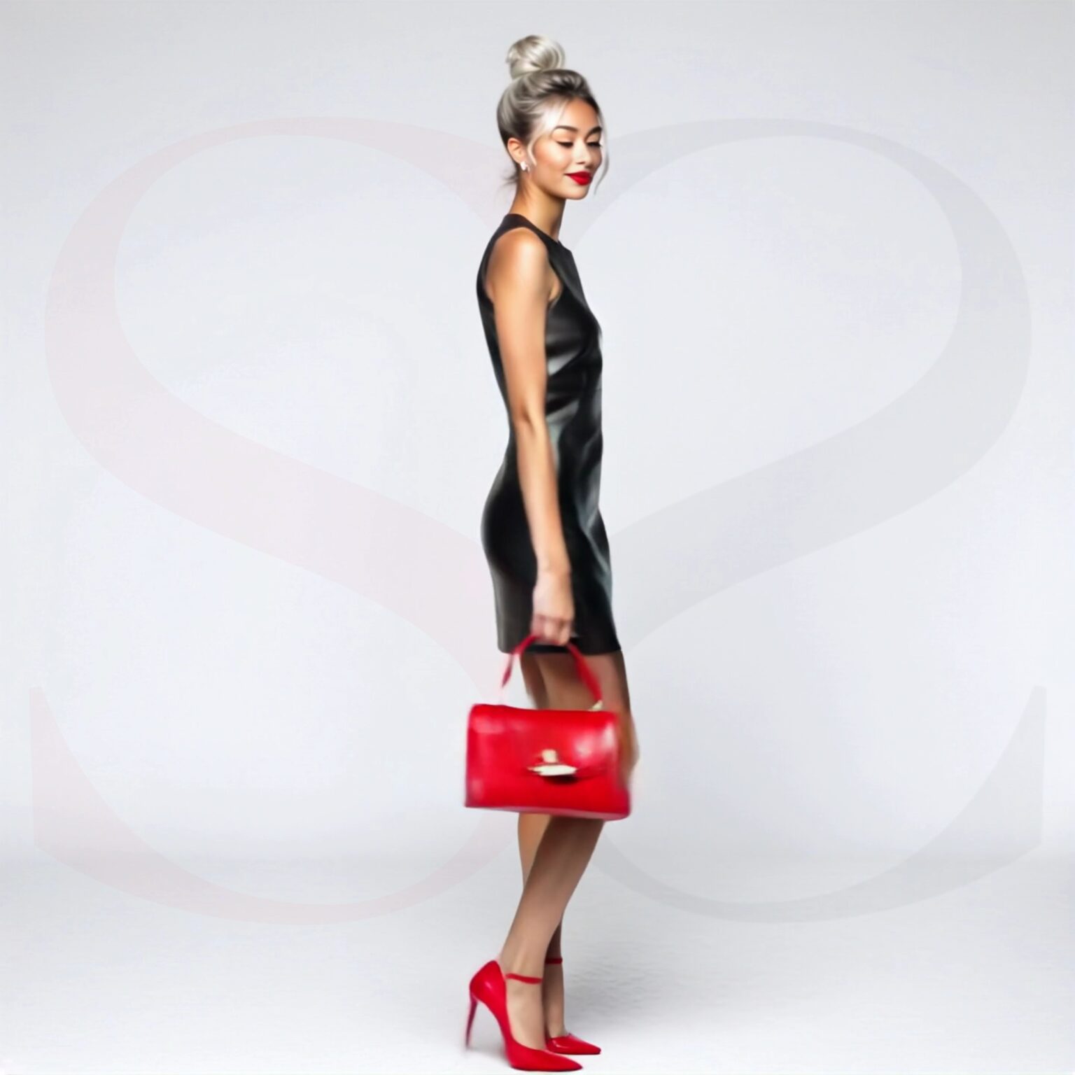 Sleeveless Mini Sheath Dress In Matte Black Leather