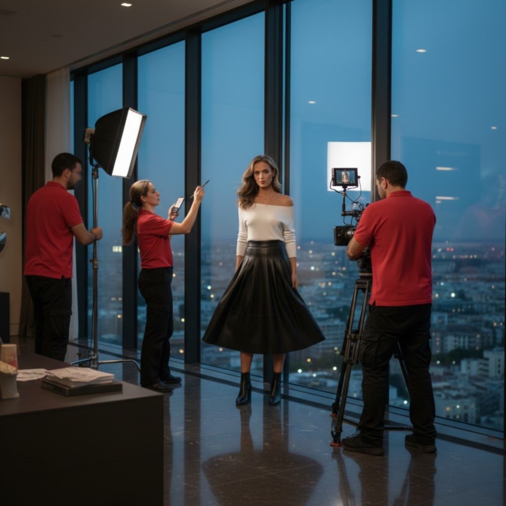 Capturing The Elegant Leather Flare Skirt
