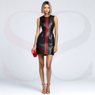Black And Red Leather Dress