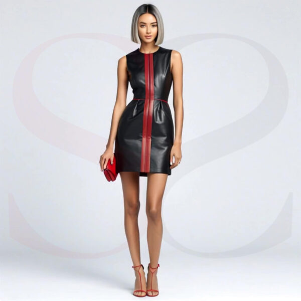 Black And Red Leather Dress