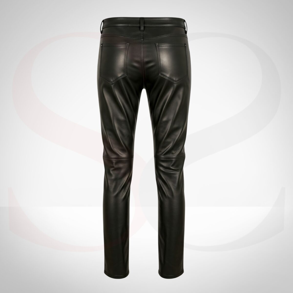 Black Leather Skinny Jeans
