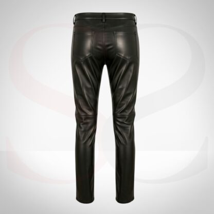 Black Leather Skinny Jeans