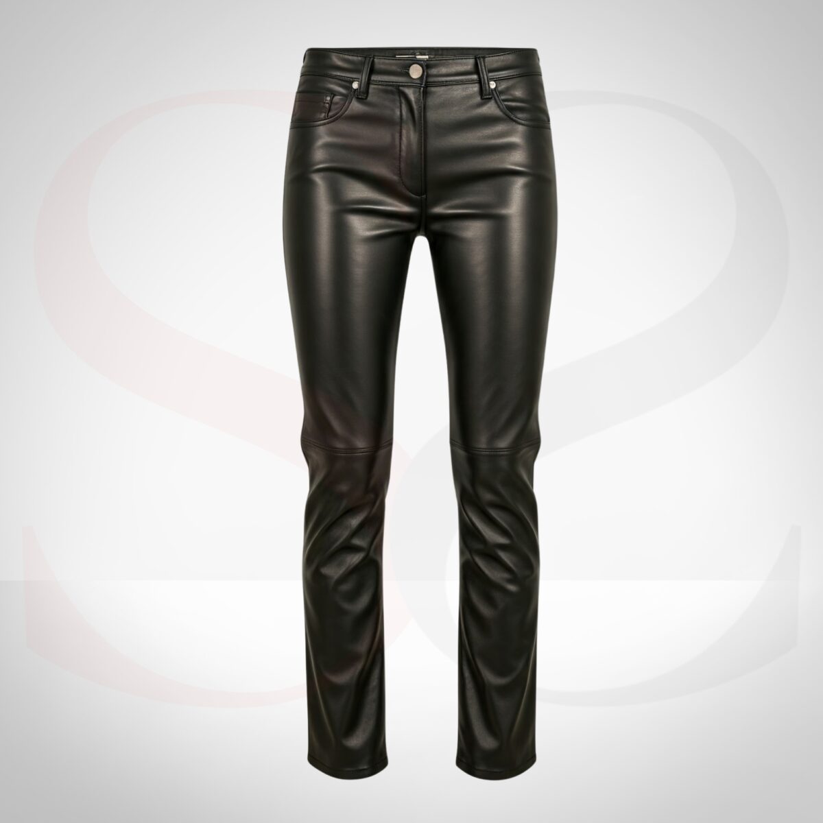 Black Leather Skinny Jeans