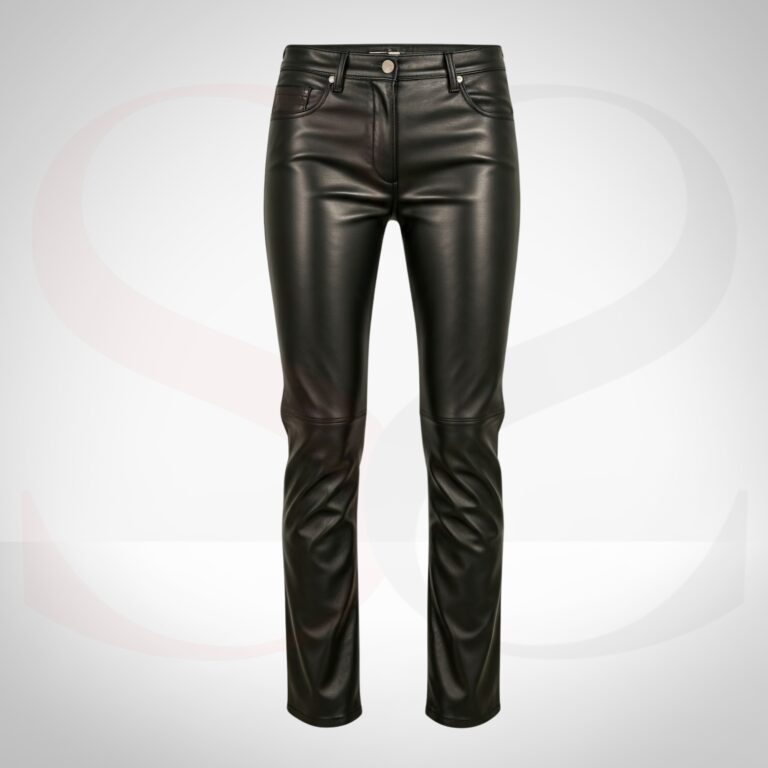 Black Leather Skinny Jeans