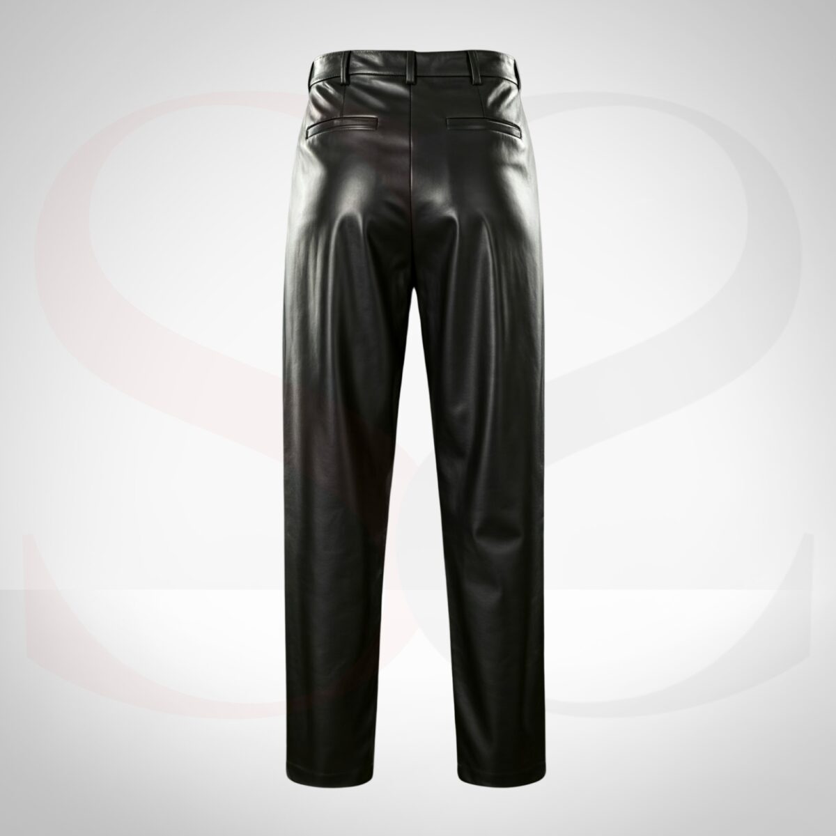 High-Grade Leather Pleated Pants