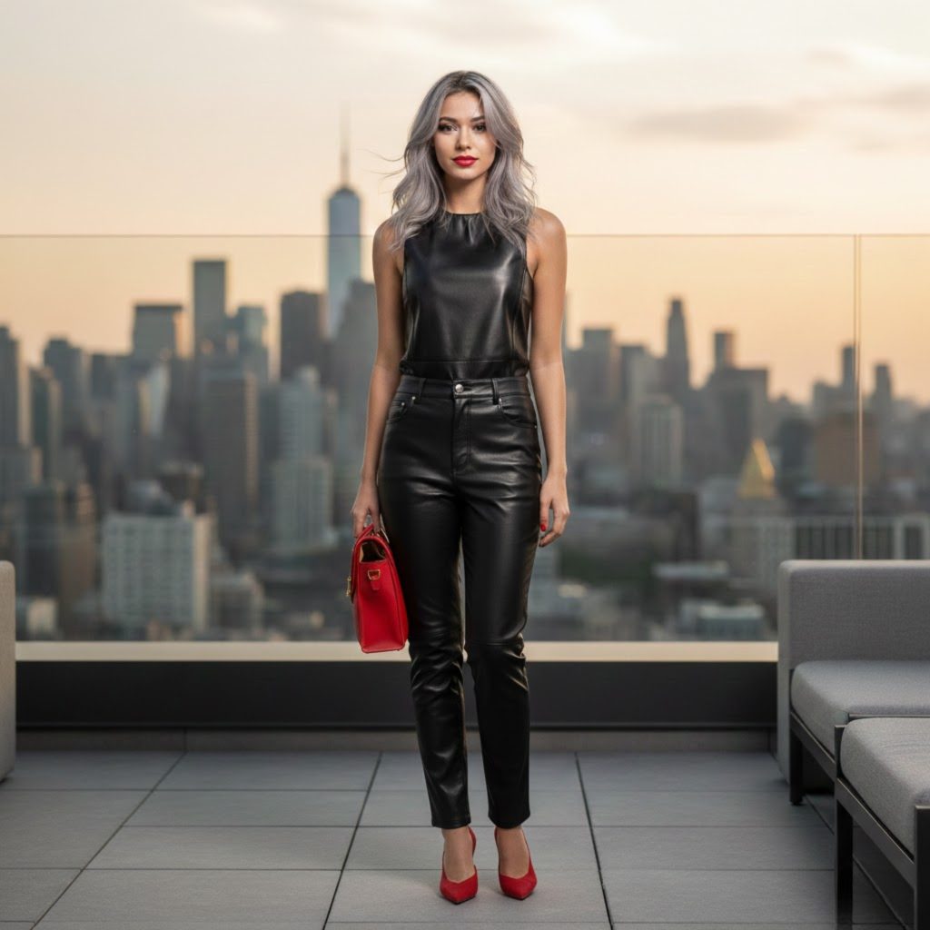 Real Person Tailored Fit Leather Pant Header