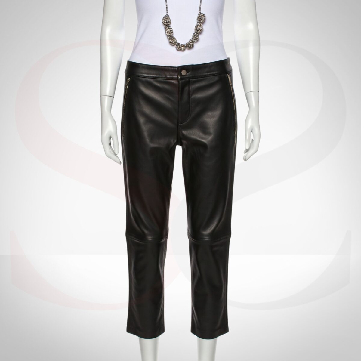 Relaxed Fit Outerwear Leather Capri