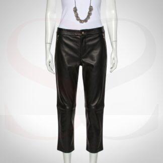 Relaxed Fit Outerwear Leather Capri