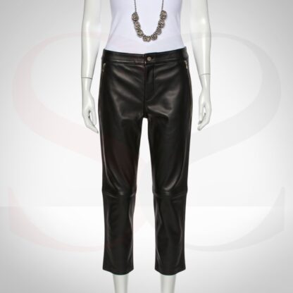Relaxed Fit Outerwear Leather Capri