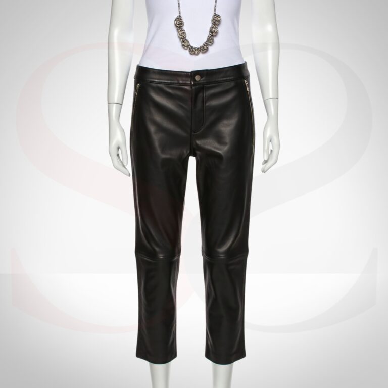 Relaxed Fit Outerwear Leather Capri