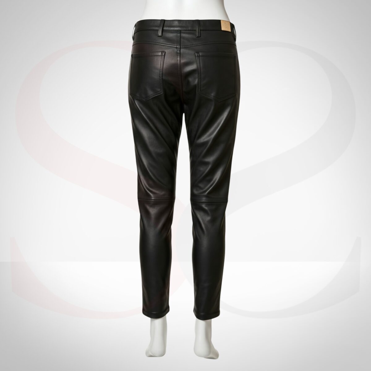 Slim Fit Design Leather Dress Pant