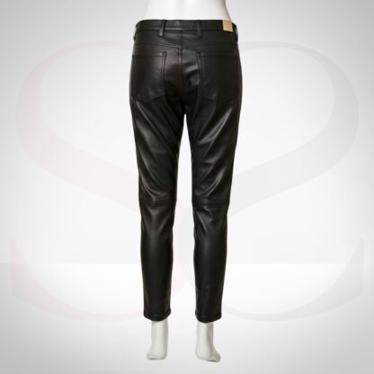 Slim Fit Design Leather Dress Pant