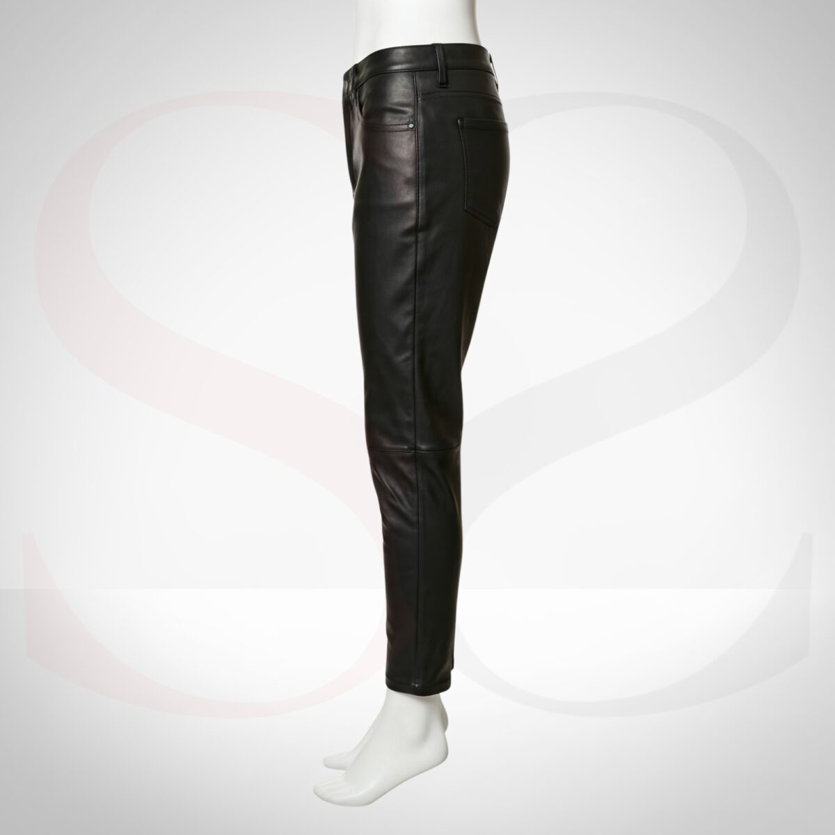 Slim Fit Design Leather Dress Pant
