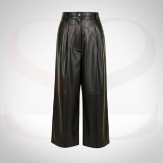 Streetwear Style Leather Culottes