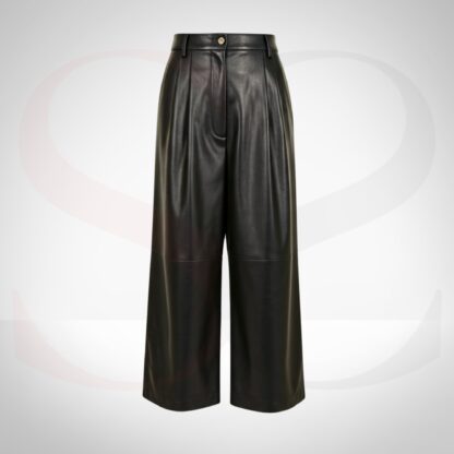 Streetwear Style Leather Culottes
