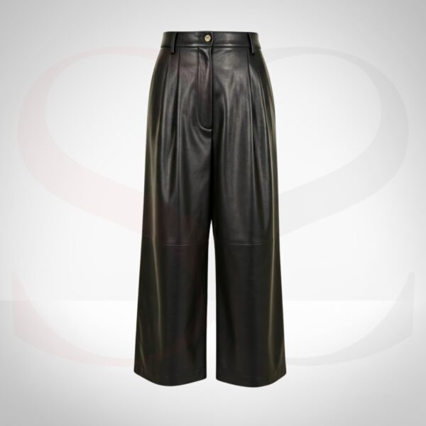 Streetwear Style Leather Culottes