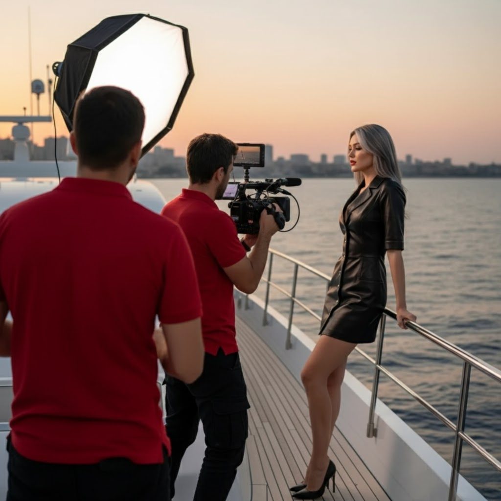 Maritime Elegance: The Black Leather Blazer Dress